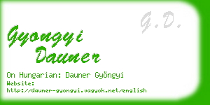 gyongyi dauner business card