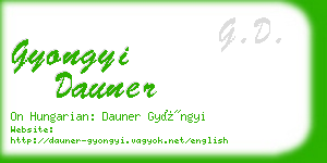 gyongyi dauner business card